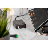 Digitus Adaptador USB universal de 4 puertos, USB Type-C™, Cargador negro, USB Type-C™, Interior, Corriente alterna, 20 V, 1,2 m, Negro