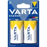 VARTA ENERGY D Batería de un solo uso Alcalino Batería de un solo uso, D, Alcalino, 1,5 V, 2 pieza(s), Azul, Amarillo