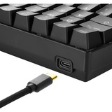 Sharkoon SGK50 S4 teclado USB QWERTZ Alemán Negro, Teclado para gaming negro, 60%, USB, QWERTZ, LED RGB, Negro