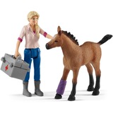 Schleich Vet visiting mare and foal, Muñecos 3 año(s), Granja, Multicolor