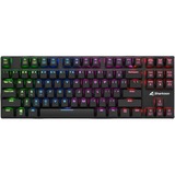 Sharkoon PureWriter TKL RGB teclado USB QWERTY Inglés de EE. UU. Negro, Teclado para gaming negro, Alámbrico, USB, Interruptor mecánico, QWERTY, LED RGB, Negro