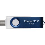 Patriot PS64GX550AAD, Lápiz USB azul/blanco