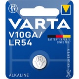 VARTA -V10GA Pilas domésticas, Batería Batería de un solo uso, LR54, Alcalino, 1,5 V, 1 pieza(s), Metálico