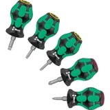 Wera Stubby Set 1 Sencillo Destornillador unidireccional negro/Verde, 115 mm, 39 mm, 114 mm, 227 g, Negro / Azul