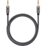 goobay 65275, Cable negro/Plateado