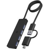 ICY BOX 61060, Hub USB negro