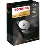 Toshiba N300 NAS 3.5" 6000 GB Serial ATA III, Unidad de disco duro 3.5", 6000 GB, 7200 RPM, A granel