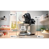 Bosch MUMS6ZS13D, Robot de cocina negro/Acero fino