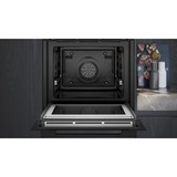 Siemens HM776GKB1, Horno negro/Acero fino