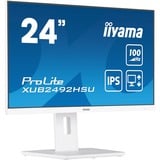 iiyama XUB2492HSU-W6, Monitor LED blanco (mate)