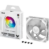 ASUS TUF GAMING TR120 ARGB, Ventilador blanco/Transparente