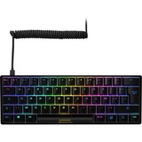 Sharkoon SGK50 S4 teclado USB AZERTY Francés Negro, Teclado para gaming negro, 60%, USB, AZERTY, LED RGB, Negro