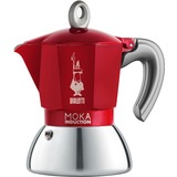 Bialetti 0006946/NP, Cafetera espresso rojo/Plateado