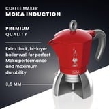 Bialetti 0006946/NP, Cafetera espresso rojo/Plateado