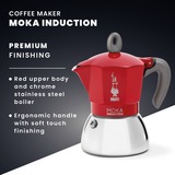 Bialetti 0006946/NP, Cafetera espresso rojo/Plateado