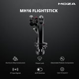 MOZA MH16 Flightstick, Palanca de mando negro