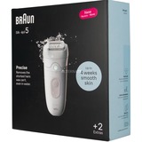 Braun 7500435225052, Depiladora blanco/Plateado