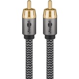 goobay 65298, Cable negro/Plateado