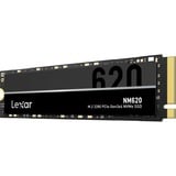 Lexar NM620 M.2 512 GB PCI Express 4.0 3D TLC NAND NVMe, Unidad de estado sólido 512 GB, M.2, 3300 MB/s