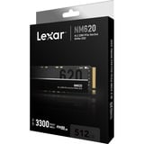 Lexar NM620 M.2 512 GB PCI Express 4.0 3D TLC NAND NVMe, Unidad de estado sólido 512 GB, M.2, 3300 MB/s