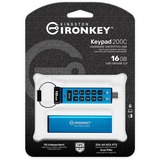 Kingston IronKey Keypad 200 16 GB, Lápiz USB 