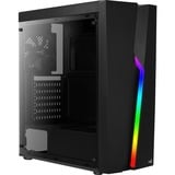 Aerocool Bolt Midi Tower Negro, Cajas de torre negro, Midi Tower, PC, Negro, ATX, micro ATX, Mini-ITX, Acrílico, Juego