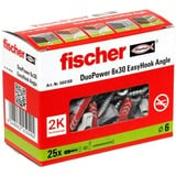 fischer EasyHook Angle DuoPower 6x30, Pasador blanco