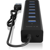 ICY BOX 60819, Hub USB negro