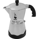 Bialetti Moka Timer 6093, Cafetera espresso plateado/Negro