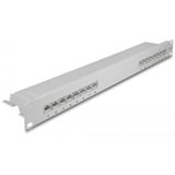 DeLOCK 66877 panel de parcheo 1U, Patch Panel gris, Gris, Metal, 1U, 482,6 mm, 100 mm, 44,5 mm