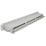 DeLOCK 66877 panel de parcheo 1U, Patch Panel gris, Gris, Metal, 1U, 482,6 mm, 100 mm, 44,5 mm