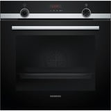 Siemens iQ300 HR574ABRO 71 L A Negro, Horno negro/Acero fino, Medio, Horno eléctrico, 71 L, 71 L, 50 - 275 °C, Hidrolítica + Pirolítica