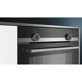 Siemens iQ300 HR574ABRO 71 L A Negro, Horno negro/Acero fino, Medio, Horno eléctrico, 71 L, 71 L, 50 - 275 °C, Hidrolítica + Pirolítica