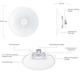 Ubiquiti UISP-Dish, Antena de radio direccional blanco