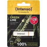 Intenso Green Line 128 GB, Lápiz USB beige/Marrón