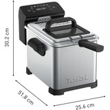 Tefal FR507D, Freidora acero fino/Negro