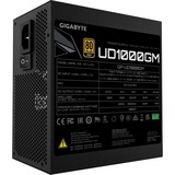 GIGABYTE UD1000GM unidad de fuente de alimentación 1000 W 20+4 pin ATX Negro, Fuente de alimentación de PC negro, 1000 W, 100 - 240 V, 50/60 Hz, 15 - 6.5 A, Activo, 125 W