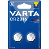 VARTA 06016 Batería de un solo uso CR2016 Litio Batería de un solo uso, CR2016, Litio, 3 V, 2 pieza(s), Metálico