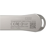 Team Group C222 256 GB, Lápiz USB plateado