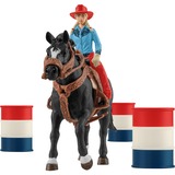 Schleich Farm World Cowgirl Barrel Racing Fun, Muñecos 3 año(s), Multicolor