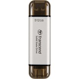 Transcend TS512GESD310S, Unidad de estado sólido plateado