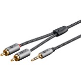 goobay 65288, Cable negro/Plateado