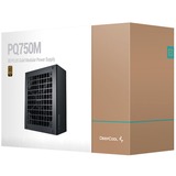 DeepCool PQ750M unidad de fuente de alimentación 750 W 20+4 pin ATX ATX Negro, Fuente de alimentación de PC negro, 750 W, 100 - 240 V, 50/60 Hz, 5 - 10 A, 100 W, 744 W