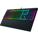 Razer Ornata V3 teclado USB QWERTZ Alemán Negro, Teclado para gaming negro, Completo (100%), USB, Interruptor de membrana, QWERTZ, LED RGB, Negro