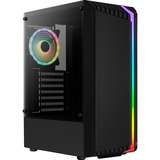 Aerocool Bionic Midi Tower Negro, Cajas de torre negro, Midi Tower, PC, Negro, ATX, micro ATX, Mini-ITX, Acrilonitrilo butadieno estireno (ABS), SPCC, Juego