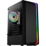 Aerocool Bionic Midi Tower Negro, Cajas de torre negro, Midi Tower, PC, Negro, ATX, micro ATX, Mini-ITX, Acrilonitrilo butadieno estireno (ABS), SPCC, Juego