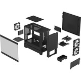 Fractal Design Pop Mini Air Mini Tower Negro, Cajas de torre negro, Mini Tower, PC, Negro, micro ATX, Mini-ITX, Acero, Vidrio templado, Multi