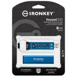 Kingston IronKey Keypad 200 8 GB, Lápiz USB 