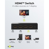 goobay 58489, Conmutador HDMI negro