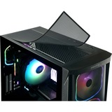 Enermax StarryKnight SK30 Midi Tower Negro, Cajas de torre negro, Midi Tower, PC, Negro, ATX, EATX, micro ATX, Mini-ATX, Acero al carbón, Vidrio templado, Azul, Verde, Rojo